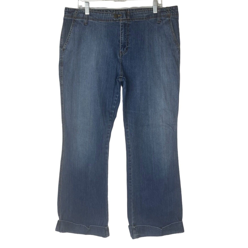 New York & Company Jeans Womens Size 16 Cuffed Denim High Rise